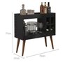 Aparador Bar com Adega Coffee Break - Preto - 4