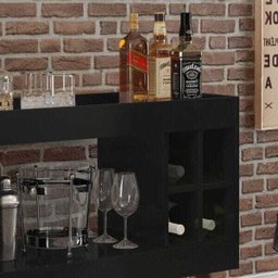 Aparador Bar com Adega Coffee Break - Preto - 3 Aparador Bar com Adega Coffee Break - Preto - 3