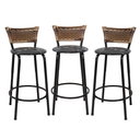 Ver imagem 1 de Kit 3 Bancos para Bancada Cozinha Gourmet Junco Cappuccino Balcão Ilha Banqueta 60cm Itagold