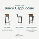 Ver imagem 3 de Kit 3 Bancos para Bancada Cozinha Gourmet Junco Cappuccino Balcão Ilha Banqueta 60cm Itagold