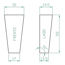 Vaso Planta 60x30 Trapézio Parede Polietileno - MARROM CHOCOLATE 020 - 2