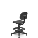 Ver imagem 2 de Cadeira Caixa Operativa Secretaria Plus Slim Couro Eco Preta