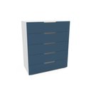 Ver imagem 1 de Cômoda Madri 5 Gavetas Azul/branco - Politorno
