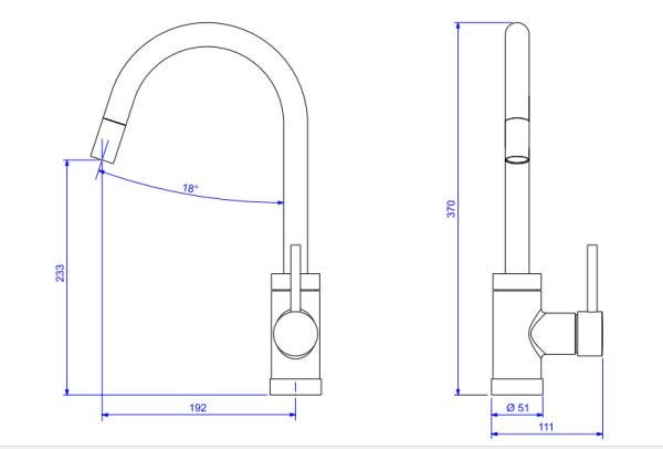 MISTURADOR MONOCOMANDO DE MESA PARA COZINHA SPIN MOTION 2265.C - 2