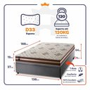 Ver imagem 2 de Conjunto Box Baú Casal Chicago Cinza 138x188x64 Espuma D33