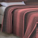 Ver imagem 4 de Kit Cobre Leito Casal Padrão Com Fronhas Piquet Algodão 3 Peças Listrado Vermelho e Preto