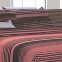 Ver imagem 3 de Kit Cobre Leito Casal Padrão Com Fronhas Piquet Algodão 3 Peças Listrado Vermelho e Preto