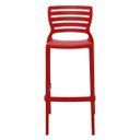 Ver imagem 2 de Banqueta Sofia Alta Bar Vermelha em Polipropileno e Fibra de Vidro Tramontina 92137040