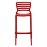 Banqueta Sofia Alta Bar Vermelha em Polipropileno e Fibra de Vidro Tramontina 92137040 - 2