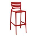 Ver imagem 3 de Banqueta Sofia Alta Bar Vermelha em Polipropileno e Fibra de Vidro Tramontina 92137040