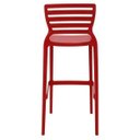Ver imagem 6 de Banqueta Sofia Alta Bar Vermelha em Polipropileno e Fibra de Vidro Tramontina 92137040