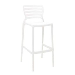 Banqueta Sofia Alta Bar Branca em Polipropileno e Fibra de Vidro Tramontina 92137010 - 2
