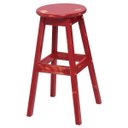 Ver imagem 1 de Banqueta de Madeira Alta Rústica Vermelha Tramontina 91413172