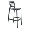 Banqueta Sofia Alta Bar Grafite em Polipropileno e Fibra de Vidro Tramontina 92137007 - 1