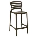 Ver imagem 2 de Banqueta Sofia Alta Marrom em Polipropileno e Fibra de Vidro Tramontina 92127109