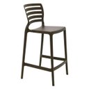 Ver imagem 1 de Banqueta Sofia Alta Marrom em Polipropileno e Fibra de Vidro Tramontina 92127109