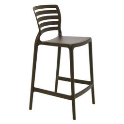 Banqueta Sofia Alta Marrom em Polipropileno e Fibra de Vidro Tramontina 92127109 - 1