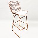 Ver imagem 3 de Kit 3 Banquetas BERTOIA cobre assento branco altura 70cm - Direto de Fábrica