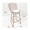 Kit 3 Banquetas BERTOIA cobre assento branco altura 70cm - Direto de Fábrica - 6