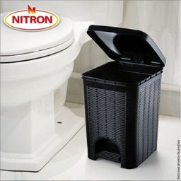 Lixeira Para Banheiro de Plástico 12 Litros com Pedal Branca - 2
