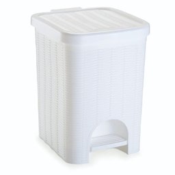 Lixeira Para Banheiro de Plástico 12 Litros com Pedal Branca - 1