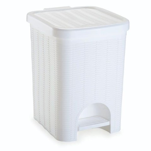 Lixeira Para Banheiro de Plástico 12 Litros com Pedal Branca