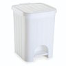 Lixeira Para Banheiro de Plástico 12 Litros com Pedal Branca - 1