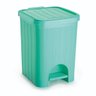 Lixeira Para Banheiro de Plástico 12 Litros com Pedal Verde - 1
