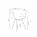 Ver imagem 2 de Kit 2 Cadeiras Jantar Estofada Moderna Betina Rivatti