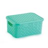 12 Caixas Organizadoras Rattan Pequena Verde 20x25,5x11 cm - 2