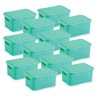 12 Caixas Organizadoras Rattan Pequena Verde 20x25,5x11 cm - 1