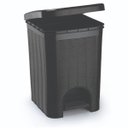 Ver imagem 1 de Lixeira para Banheiro de Plástico 12 Litros com Pedal Preto