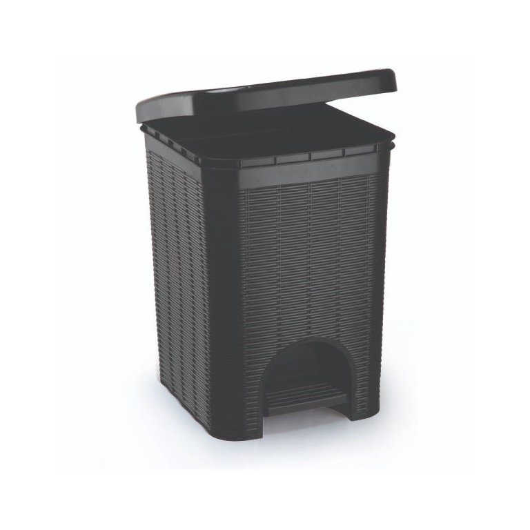 Lixeira para Banheiro de Plástico 12 Litros com Pedal Preto
