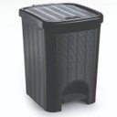 Ver imagem 2 de Lixeira para Banheiro de Plástico 12 Litros com Pedal Preto