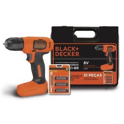 Parafusadeira / Furadeira 8v com 31 Acessórios Ld008k31 Black+decker - 1 Parafusadeira / Furadeira 8v com 31 Acessórios Ld008k31 Black+decker - 1