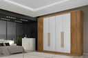 Ver imagem 2 de Guarda Roupas 1030 Coimbra Ripado 2,70m - 6PTS 8GAV Cum/Fendi Fosco 25