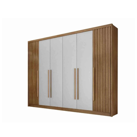 Guarda Roupas 1030 Coimbra Ripado 2,70m - 6PTS 8GAV Cum/Fendi Fosco 25