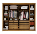 Ver imagem 3 de Guarda Roupas 1030 Coimbra Ripado 2,70m - 6PTS 8GAV Cum/Fendi Fosco 25