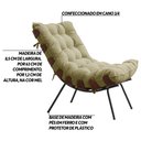 Ver imagem 3 de Kit 2 Poltronas Decorativas Sala de Estar Abel Base de Madeira Preto Veludo Bege - Gran Belo