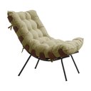 Ver imagem 7 de Kit 2 Poltronas Decorativas Sala de Estar Abel Base de Madeira Preto Veludo Bege - Gran Belo