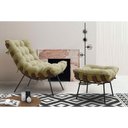 Ver imagem 6 de Kit 2 Poltronas Decorativas Sala de Estar Abel Base de Madeira Preto Veludo Bege - Gran Belo