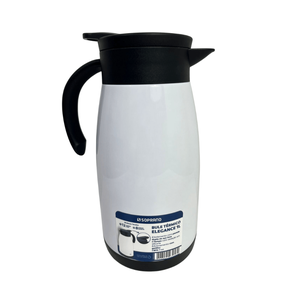 Bule Térmico Soprano 1 Litro Aço Inox com Gatilho Branco