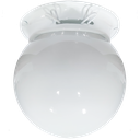 Ver imagem 1 de Plafon Colonial Aluminio Branco Globo Leitoso 10x15 Retrô