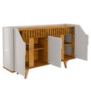 Ver imagem 7 de Buffet Aparador 4 Portas 160cm Melissa B02 Off/naturalle - Mpozenato