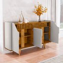 Ver imagem 6 de Buffet Aparador 4 Portas 160cm Melissa B02 Off/naturalle - Mpozenato