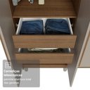 Ver mais imagens de Guarda-Roupa Casal com Pés 8 Portas Batentes com Espelho Saturno Madesa
