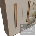 Ver imagem 7 de Guarda-Roupa Casal com Pés 8 Portas Batentes com Espelho Saturno Madesa