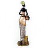 Africana Estatueta Decoração Estátua Enfeite Resina - 34cm - 2