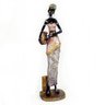 Africana Estatueta Decoração Estátua Enfeite Resina - 34cm - 1