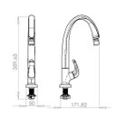 Ver imagem 2 de Torneira Cozinha Mesa em ABS Bica Móvel e Arejador Articulado Blanc Viqua